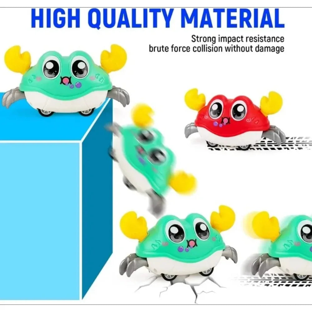 Children's Fun Double Return Force Left and Right Shake Simulation Crab Toy Baby Running Bubble Simulation Crab Crawling
