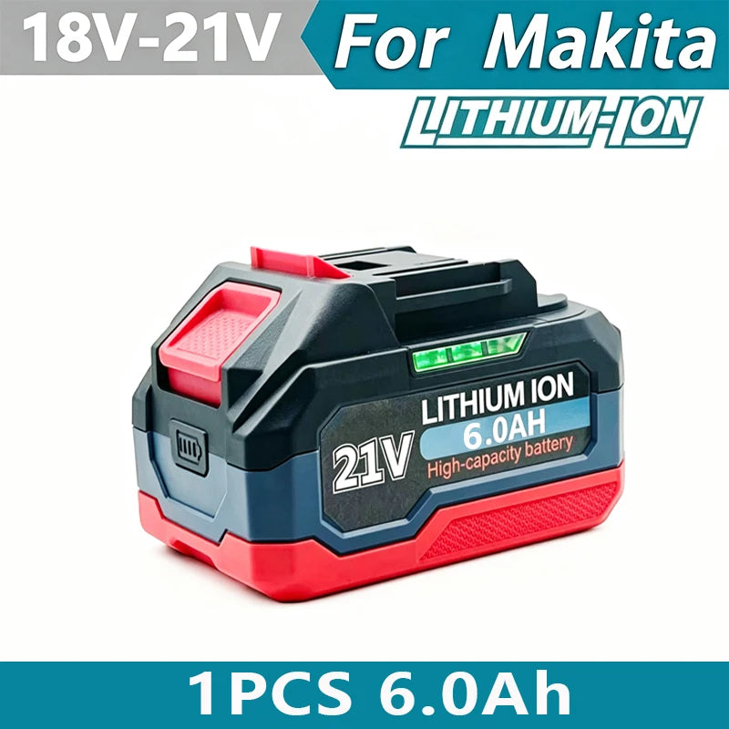 Original 21V Battery High Capacity Rechargeable Lithium Ion Battery for Makita 18V Battery Power Tool DDF487 with BMS