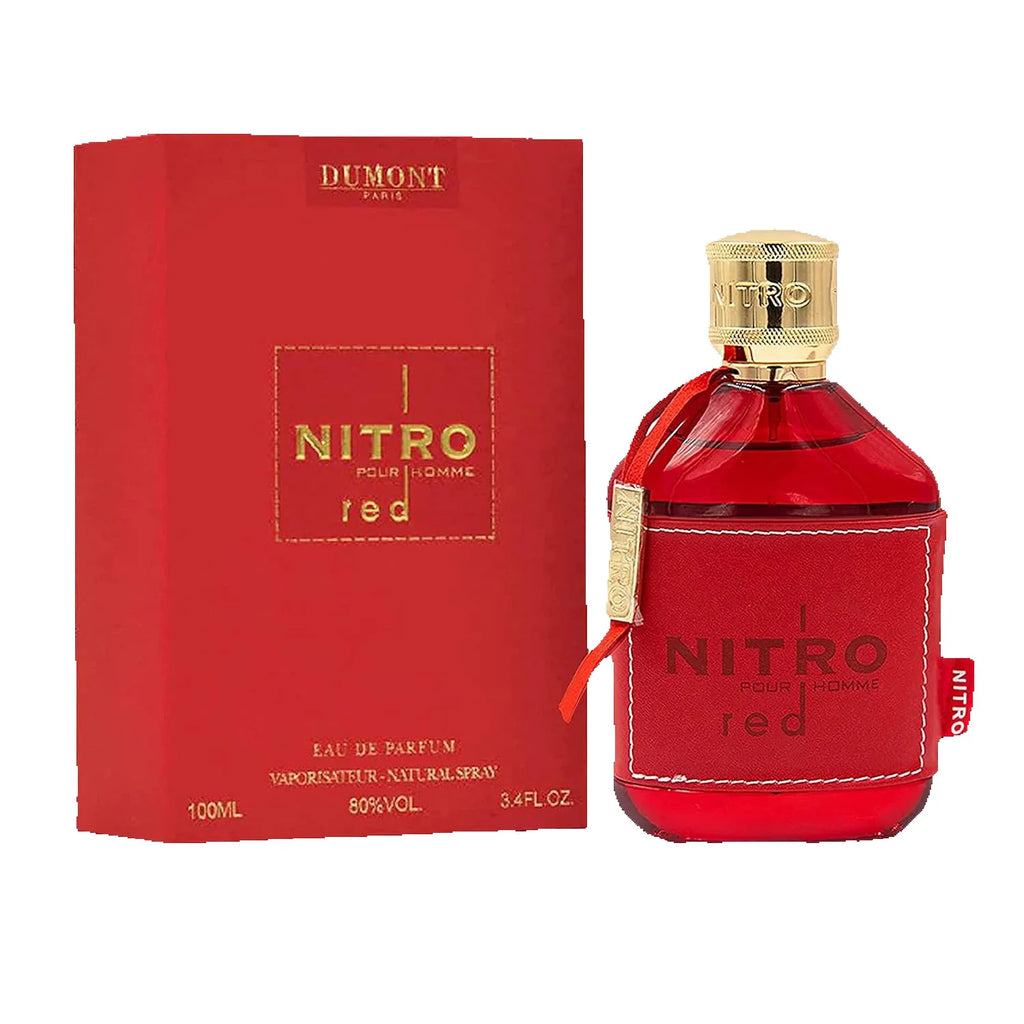 Nitro Red 3.4 Fl Oz Eau De Parfum for Men – Rich Fruity Woody Floral Fragrance – Luxurious Long Lasting Scent