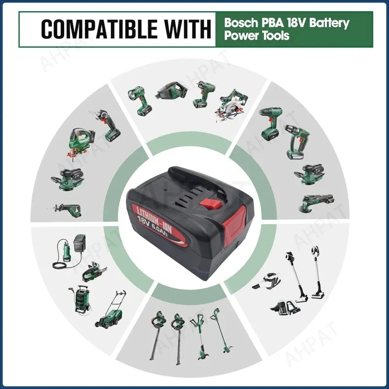 6.0Ah Suitable for Replacing Bosch PBA 18V Batteries and for Bosch PBA PSB PSR Rechargeable Battery Tool AL1880CV AL18815CV 🛒