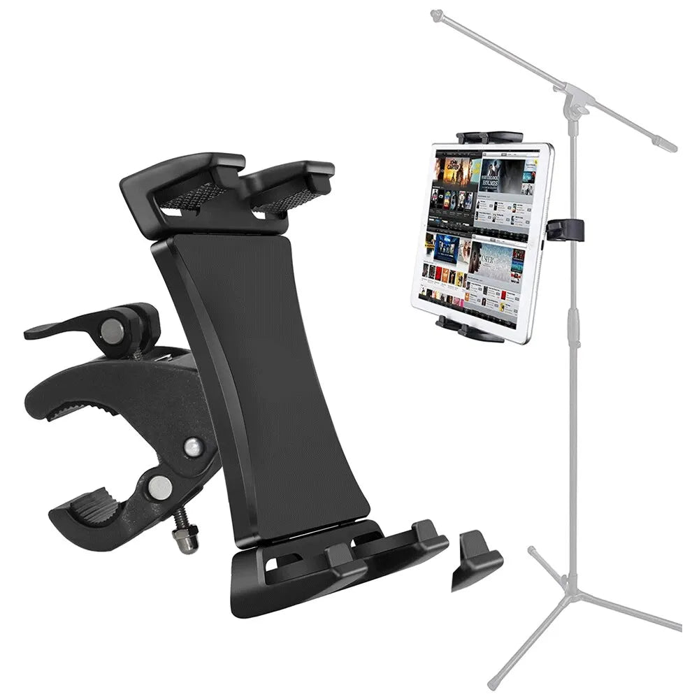 Mount Bracket Gym Treadmill Bike Handlebar Clip Stand Sports Adjustable Tablet Holder Universal 4to13 Inch for iPad 9.7 10.5 Pro