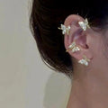 Korean Style Butterfly Ear Clips Without Piercing For Women Sparkling Zircon Ear Cuff Clip Earrings Wedding Party Jewelry Gifts