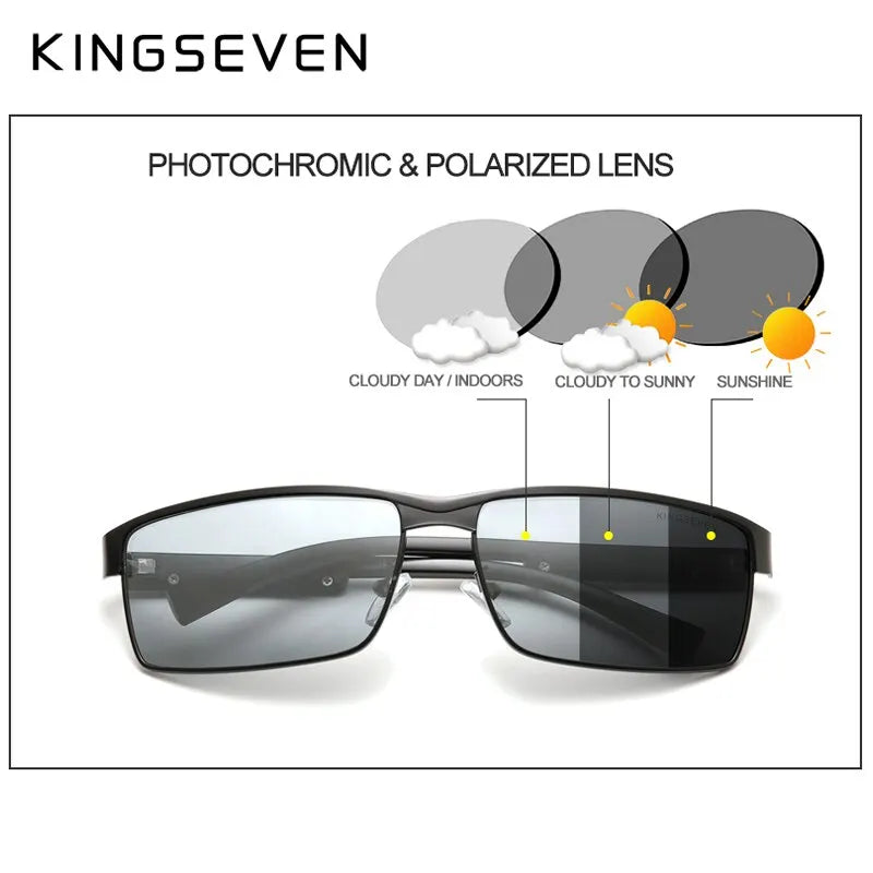 KINGSEVEN Men Polarized Sunglasses Design Women Sun Glasses UV400 Anti-glare Driving Square Eyeglasses