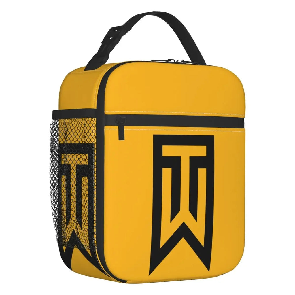Custom Golf Logo Reusable Lunch Bag Warm Cooler Insulated Lunch Box with Pocket for Men Women Student School Trip Picnic