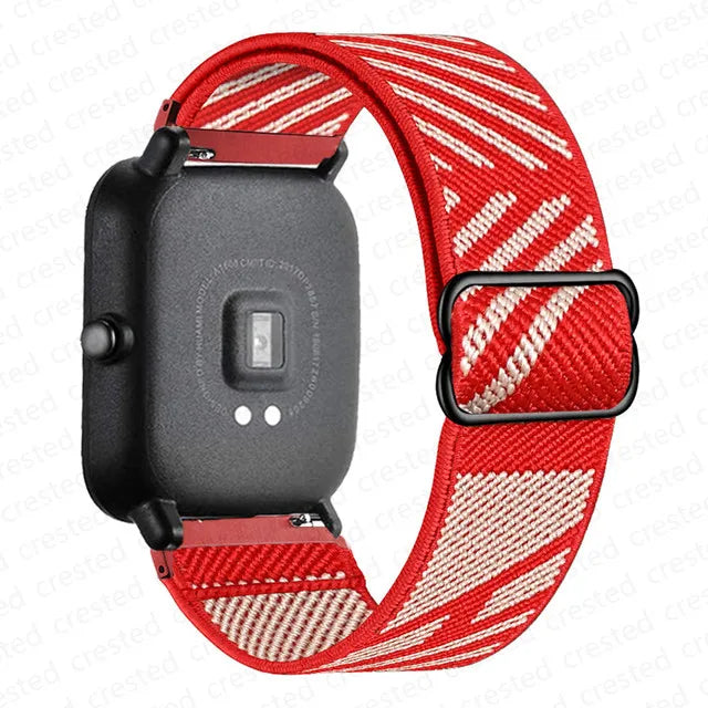 20mm/22mm Band For Amazfit GTS 4/2/GTS2 Mini/GTR/4/3/Pro/GTR2 Nylon Elastic Watch Bracelet Amazfit Bip 6 5/Active 2/Helio Strap