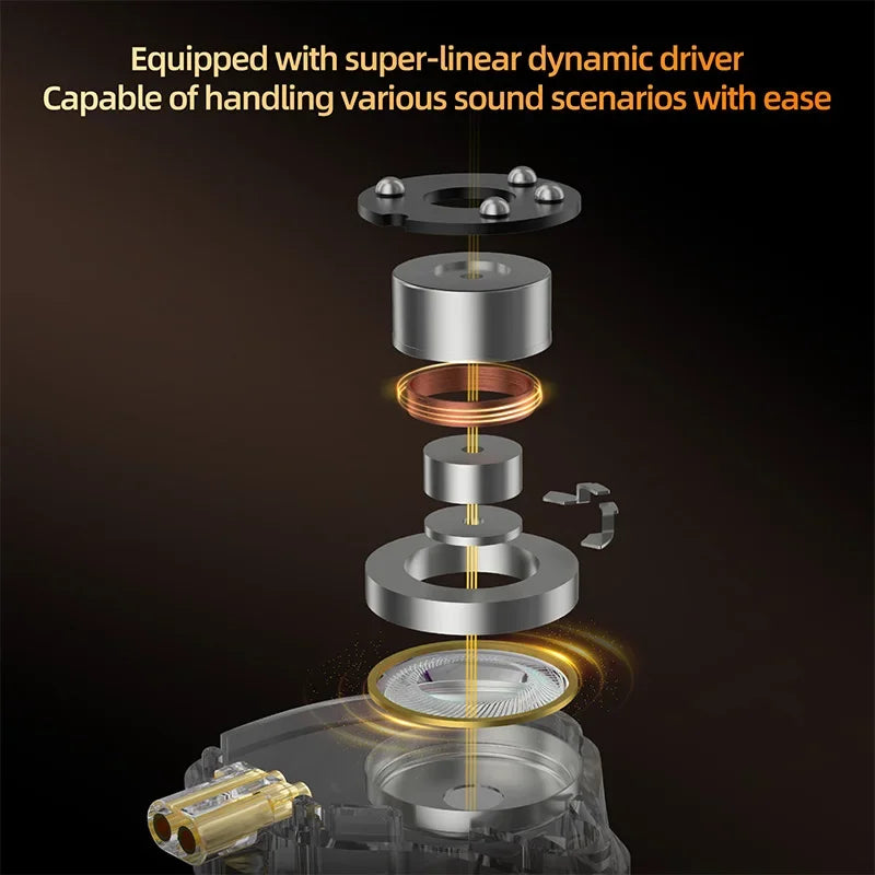 KZ Gale Earphone Gaming and Music Headset Dynamic Driver Detachable Design Enhances , Bass Performance for A More