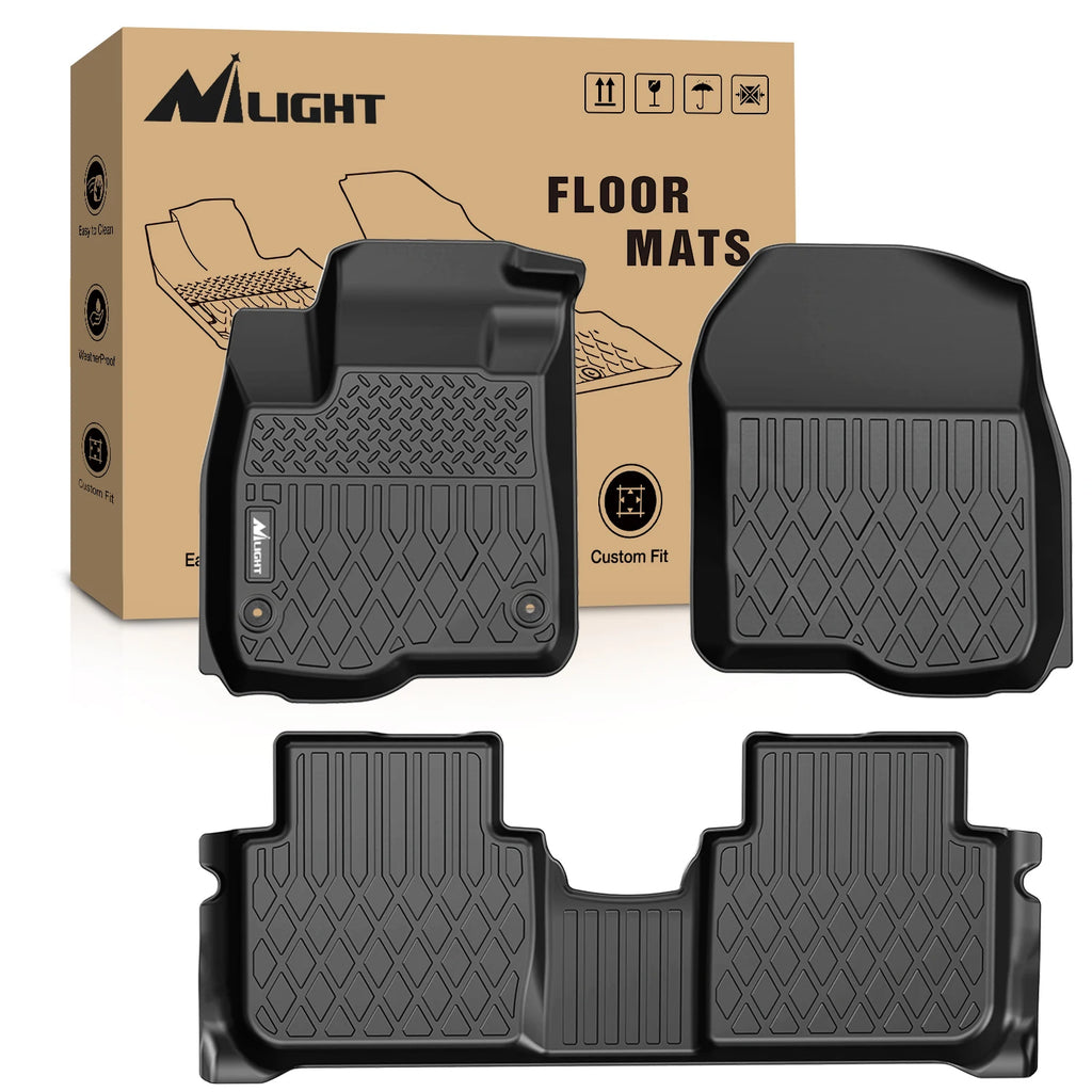 Nilight All-Weather TPE Floor Mats for Honda CRV (CR-V) 2012 2013 2014 2015 2016 2017 2018 2019 2020 2021 2022 2023 2024 2025,Custom Fit Waterproof Anti-Slip Floor Liners, Car Interior Protection Heavy Duty Floor Liners