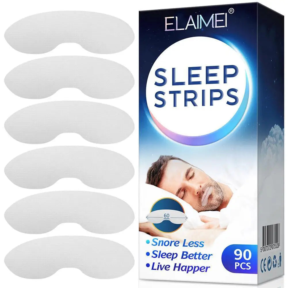 ELAIMEI Anti Snoring Sleep Strips Disposable Gentle Mouth Tape Better Nose Breathing Reduce Mouth Dryness Sore Throat