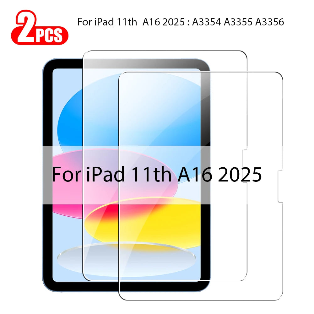 Tempered Glass For Ipad Pro 13 M5 M4 2025 12.9 Air 11 5 4 3 2 M3 M2 Screen Protector A16 10 9 9th 10th Generacion Mini 7 6 Film