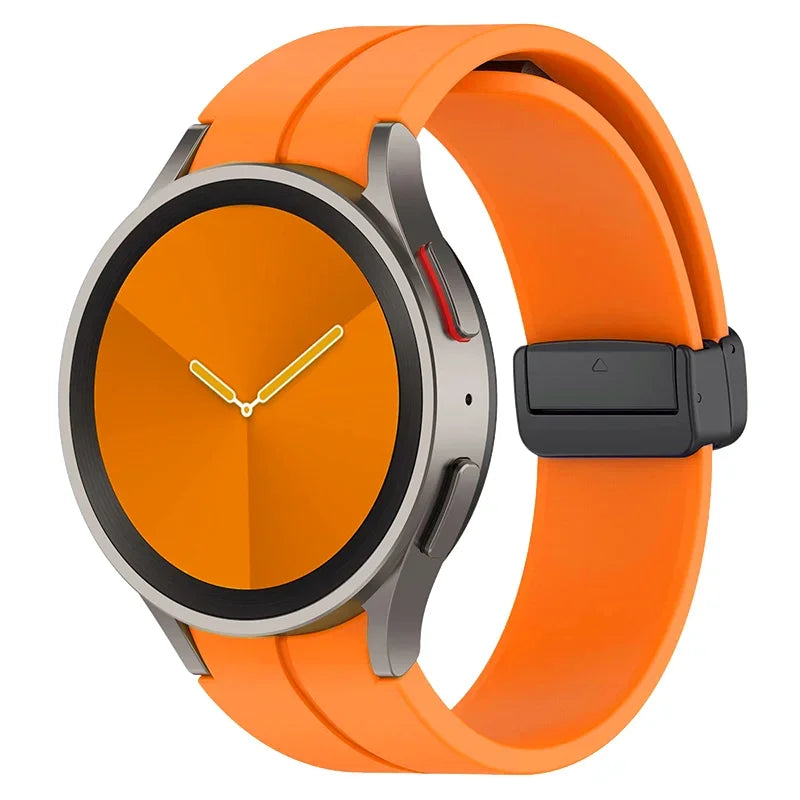 Original Silicone Band for Samsung Watch 7 6 5 4 Classic Strap 47mm 43mm 44mm 40mm Magnetic Buckle For Galaxy Watch 5 Pro 45mm