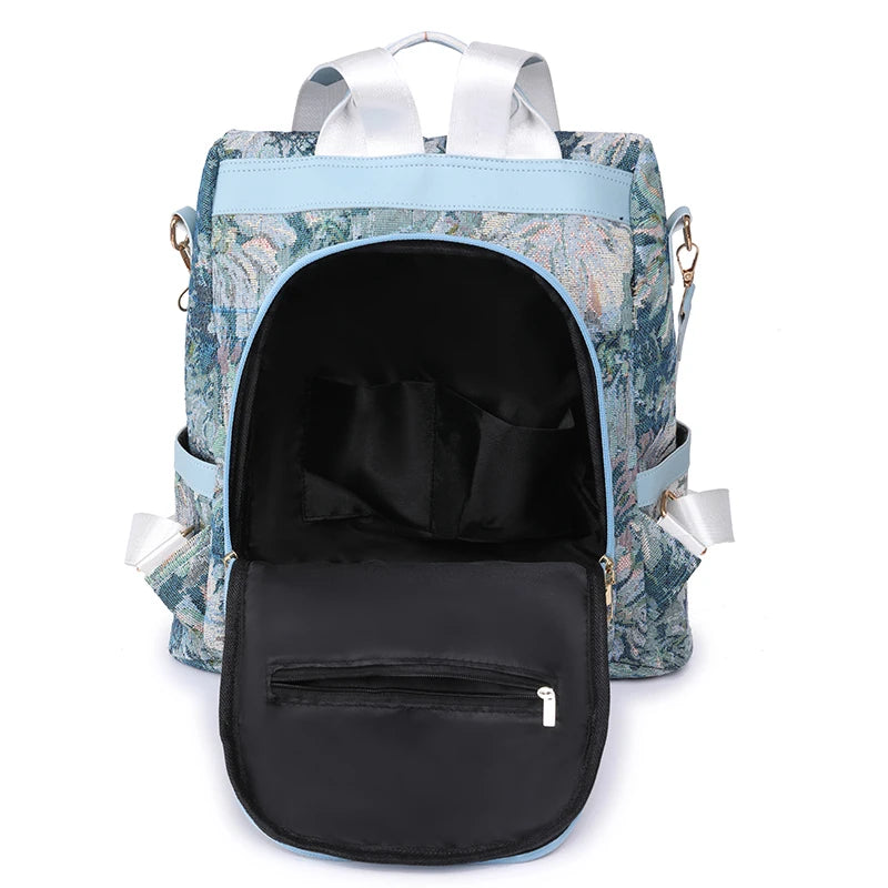 2026 Fashion Women Nylon Backpacks Female School Book Bags Large Capacity Shopping Travel Knapsack Femme New Casual Rucksack Sac