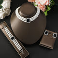 Light luxury candy colored pearl jewelry set with elegant double-layer design for wedding/Valentine's Day gift jewelry