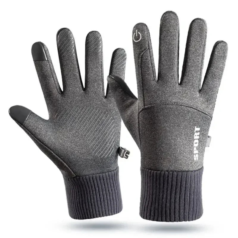 Winter Thermal Gloves for Man Woman Motorcycle Gloves Waterproof Full Finger Touch Screen Cycling Running Skiing Gloves Non-slip
