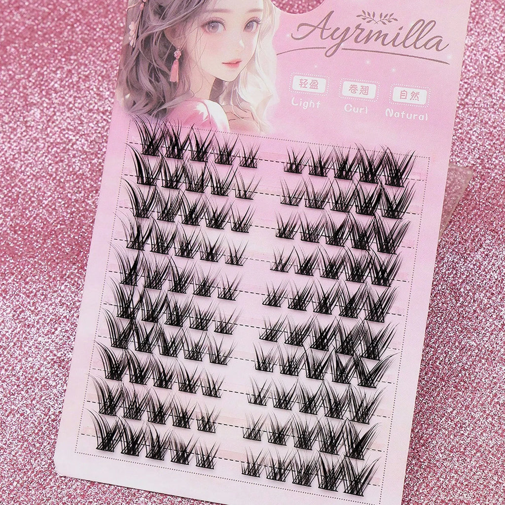 DIY Clusters Eyelash Extension Winged Individual Lashes Volume False Eyelashes Natural Segmented Eyelash Bundles Makeup Tools