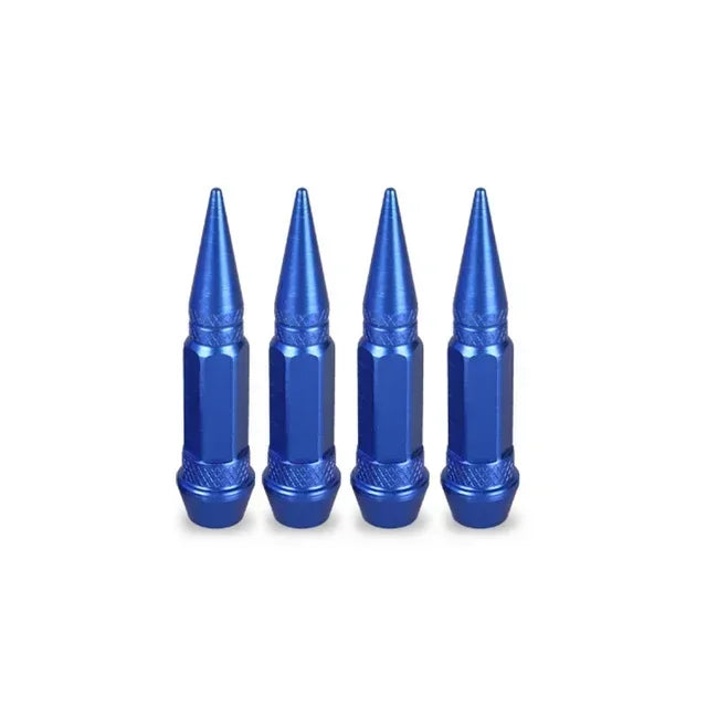 Car Universal NEW 4pcs Bullet Head Screws Valve Caps Personalized Modifications Pointed Valve Tips Bicycle and Motorcycle Tires