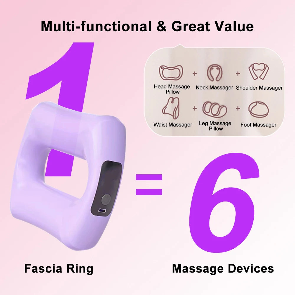 Electric Fascia Ring Body Fitness Massage Ring Vibration Body Shaping Massager Abdomen Belly Waist Deep Tissue Massage Device