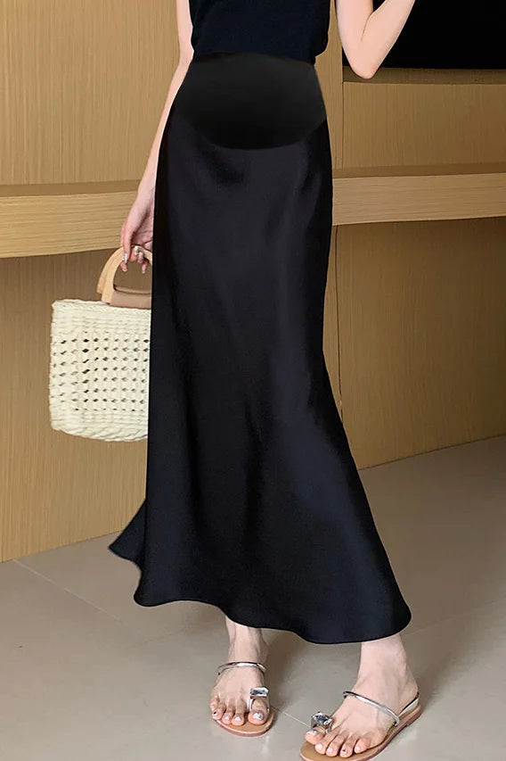 French Style Retro Maternity Skirts Adjustable Waist Pregnant Woman Fishtail Skirts Slim Hips Pregnancy Trumpet Mermaid Skirts