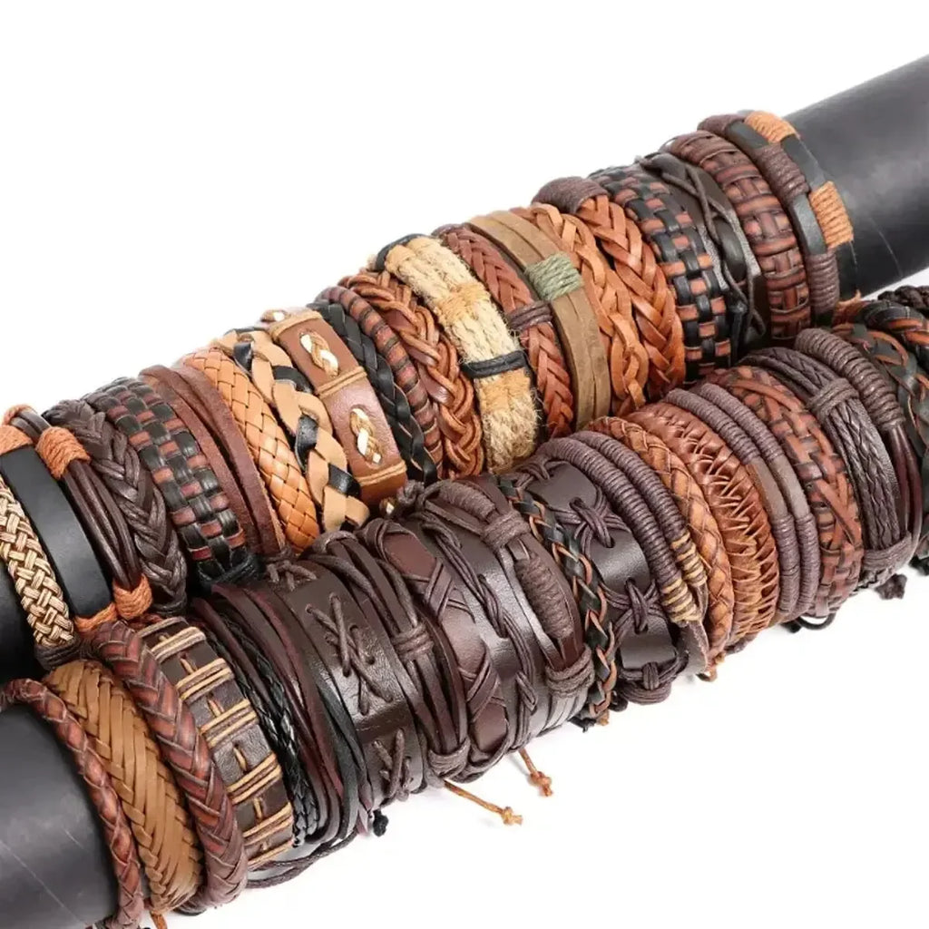 5PCS Random Style Men's Women's Webbing, Rope,Leather Bracelet Classical Festive Women Gift(Including But Not Limited to Pic)