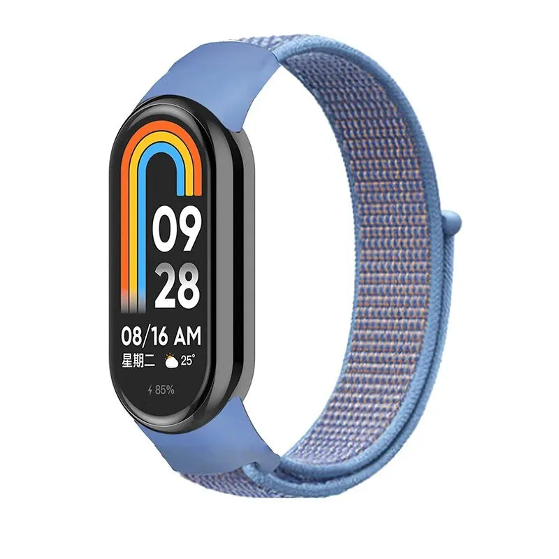 Nylon Loop Strap For Xiaomi Mi Band 8 7 6 5 4 3 Bracelet SmartWatch Wristband Replacement Sport Pulsera Watchband Miband 8 NFC