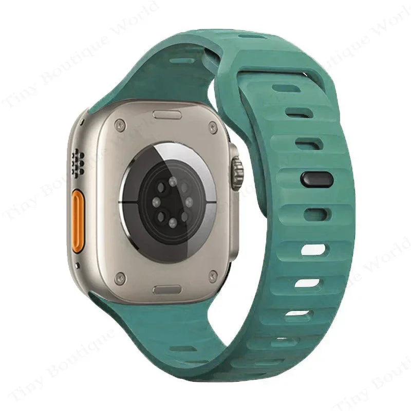 Silicone Strap for Apple Watch Band series 10 42mm 46mm 9 8 7 41 45mm ultra2 49mm 44 40 38 42mm Correa Band for Iwatch 6 SE 5 4