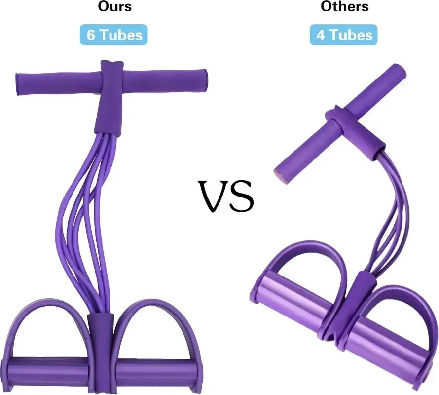 Multifunction Tension Rope, 6-Tube Elastic Yoga Pedal Puller Resistance Band, Natural Latex Tension Rope Fitness Equipment