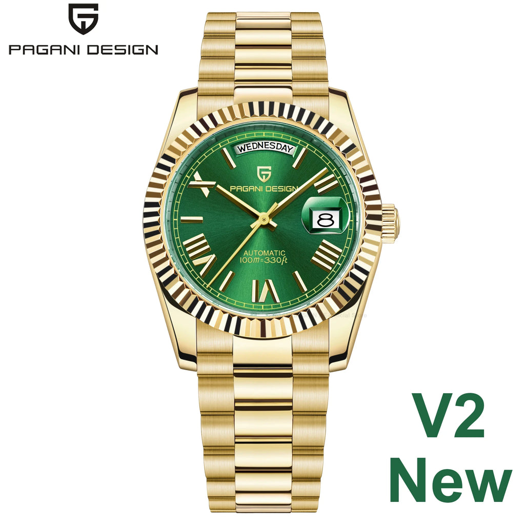 2026 New PAGANI DESIGN DD36 Rose Gold Men's Watches Luxury Mechanical Automatic Watch For Men Date Waterproof AR Sapphire Clock