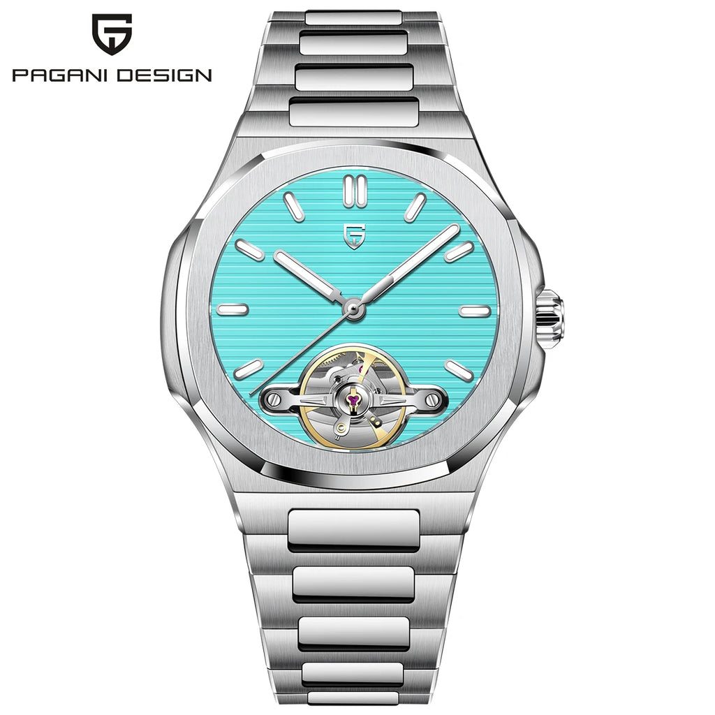 PAGANI DESIGN 2026 Men's Watch Skeleton Luxury Gold Automatic Watch For Men New Stainless steel  Business Mechanical Wristwatch