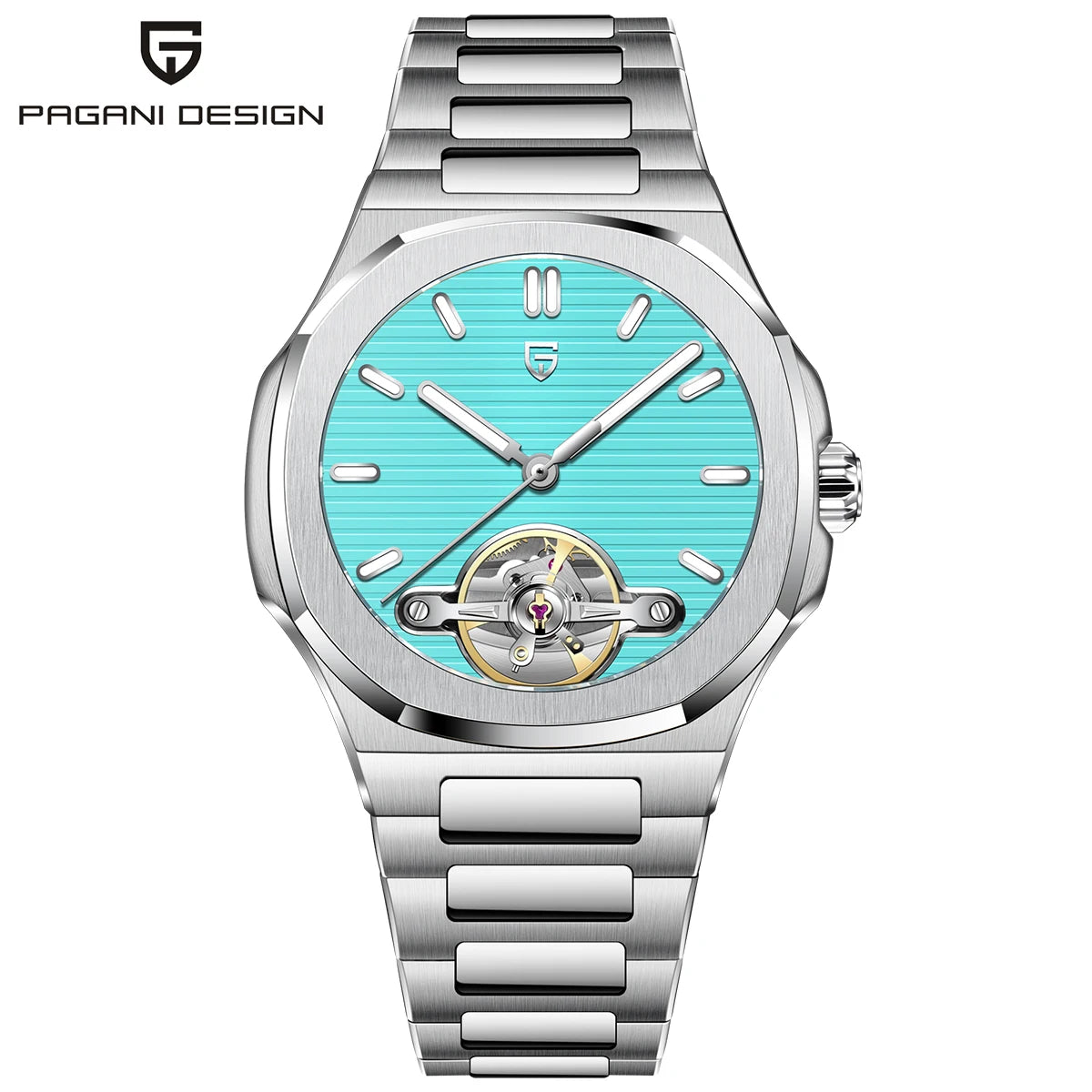 PAGANI DESIGN 2026 Men's Watch Skeleton Luxury Gold Automatic Watch For Men New Stainless steel  Business Mechanical Wristwatch