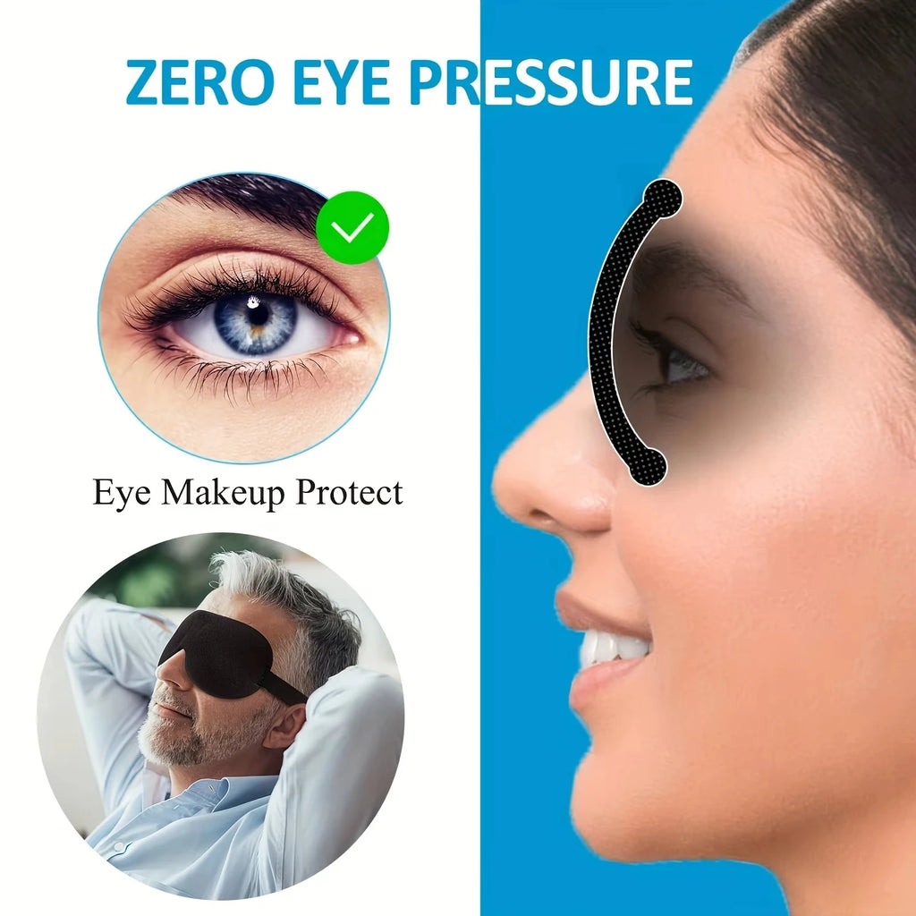 1pc Unisex Sleep Mask, 3D Light Blocking Eye Mask, Comfortable Polyester, Ideal for Supine and Side Sleepers Eyepatch
