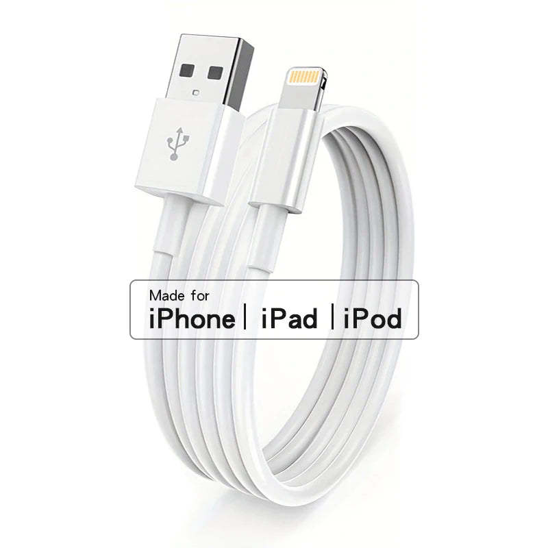MFi Certification 3PCS USB To Lightning Cable For iPhone 14 13 12 Pro Max X XS XR 8 7 Plus iPad 2.4A Fast Charger Data Wire Cord