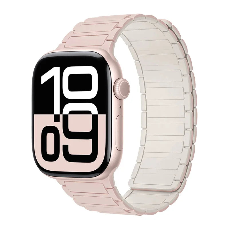 Magnetic Silicone Band for Apple Watch Ultra 3 2 49mm 46mm 42mm 45mm 44mm 40 41mm Strap IWatch Series 11 10 9 8 7 6 SE Bracelet