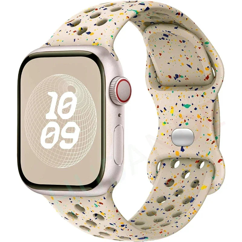 Strap For Apple Watch Band 44mm 49mm 45mm 40mm 41mm 38mm 42mm correa Breathable sports bracelet iwatch series 8 SE 7 6 5 9 Ultra