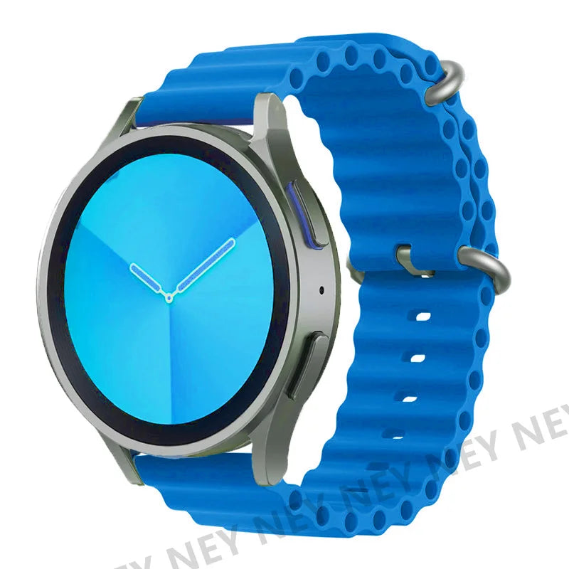 Ocean watch band For Samsung Galaxy Watch7 6 4-classic/5-Pro/active 2/Gear Silicone 22mm 20mm Bracelet Huawei GT 2 3 pro strap
