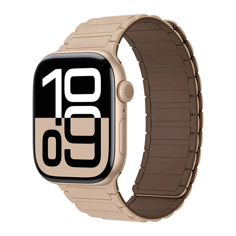 Magnetic Silicone Band for Apple Watch Ultra 3 2 49mm 46mm 42mm 45mm 44mm 40 41mm Strap IWatch Series 11 10 9 8 7 6 SE Bracelet
