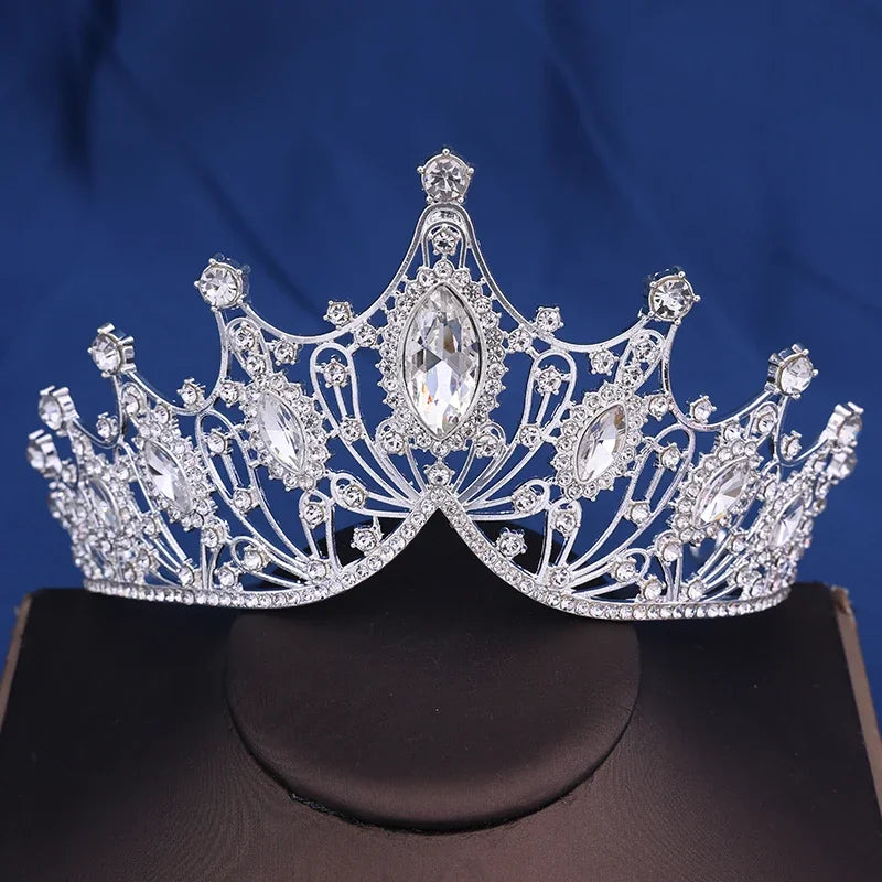 Bridal Crown Baroque Vintage Princess Queen Headwear Crystal Tiara For Women Wedding Crown Hair Dress Accessories Jewelry