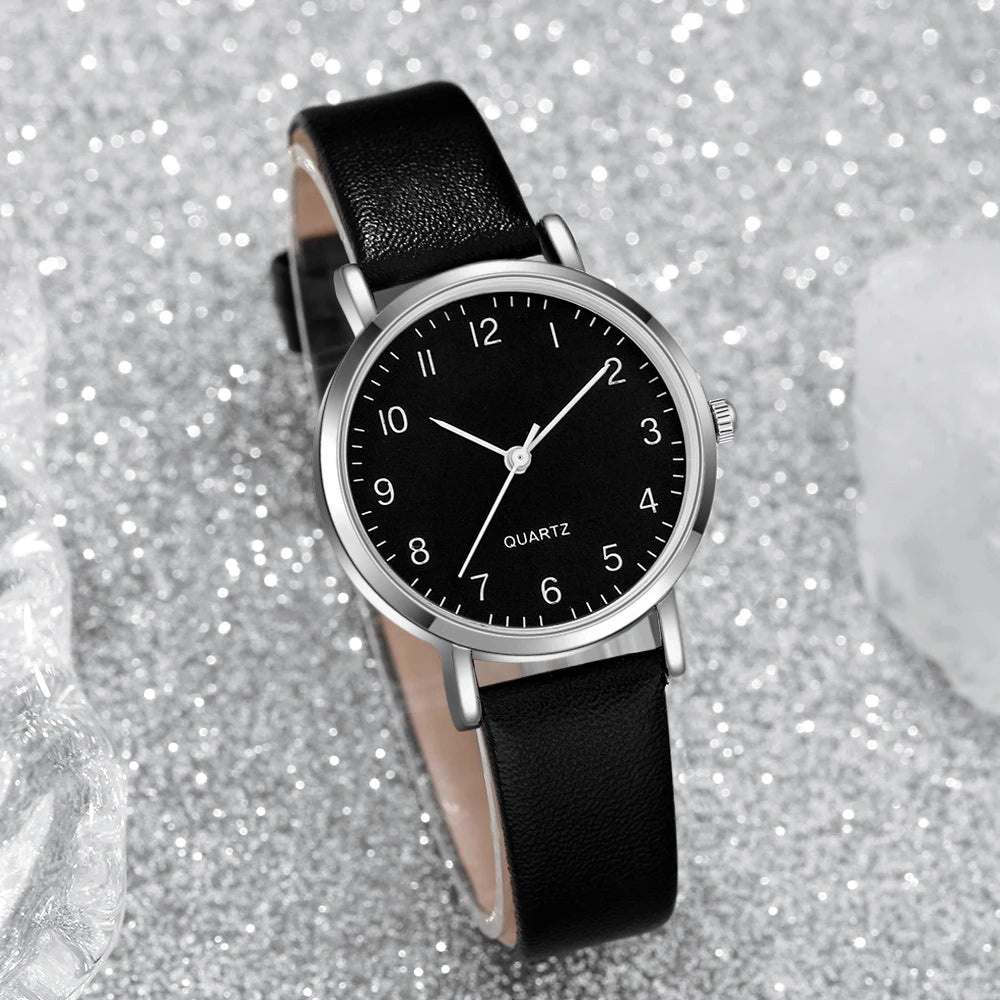 5Pcs Ladies' Elegant Fashion Watch Set, Ideal Gifts For Friends & Family On Valentine's Day, Easter, Ramadan And Birthdays.
