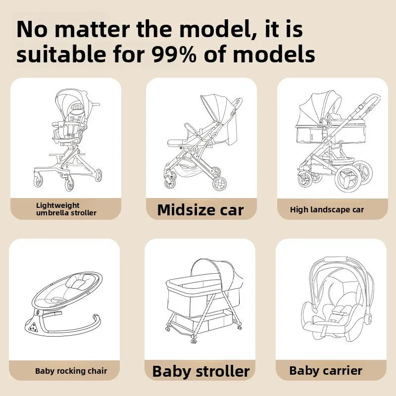Baby Stroller Accessories Mosquito Net Stroller Mosquito Cover Children Kids Ventilate Mesh Cart Insect Netting Outside Items