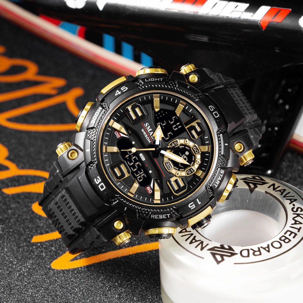 Quartz Watch For Men SMAEL Watch Waterproof Stopwatch LED Watches Male Clock 1921 Sport Watches Men Relogio Masculino Digital