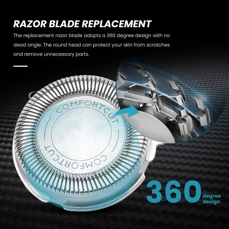 3Pcs SH30/50/52 Shaver Replacement Heads for Electric Shavers Series 1000, 2000, 3000, 5000