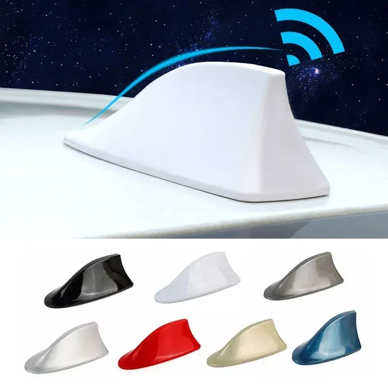 Universal Car Roof Shark Fin Decorative Aerial Antenna Cover Sticker Base Roof Carbon Fiber for BMW Honda Toyota Mazda Hyundai