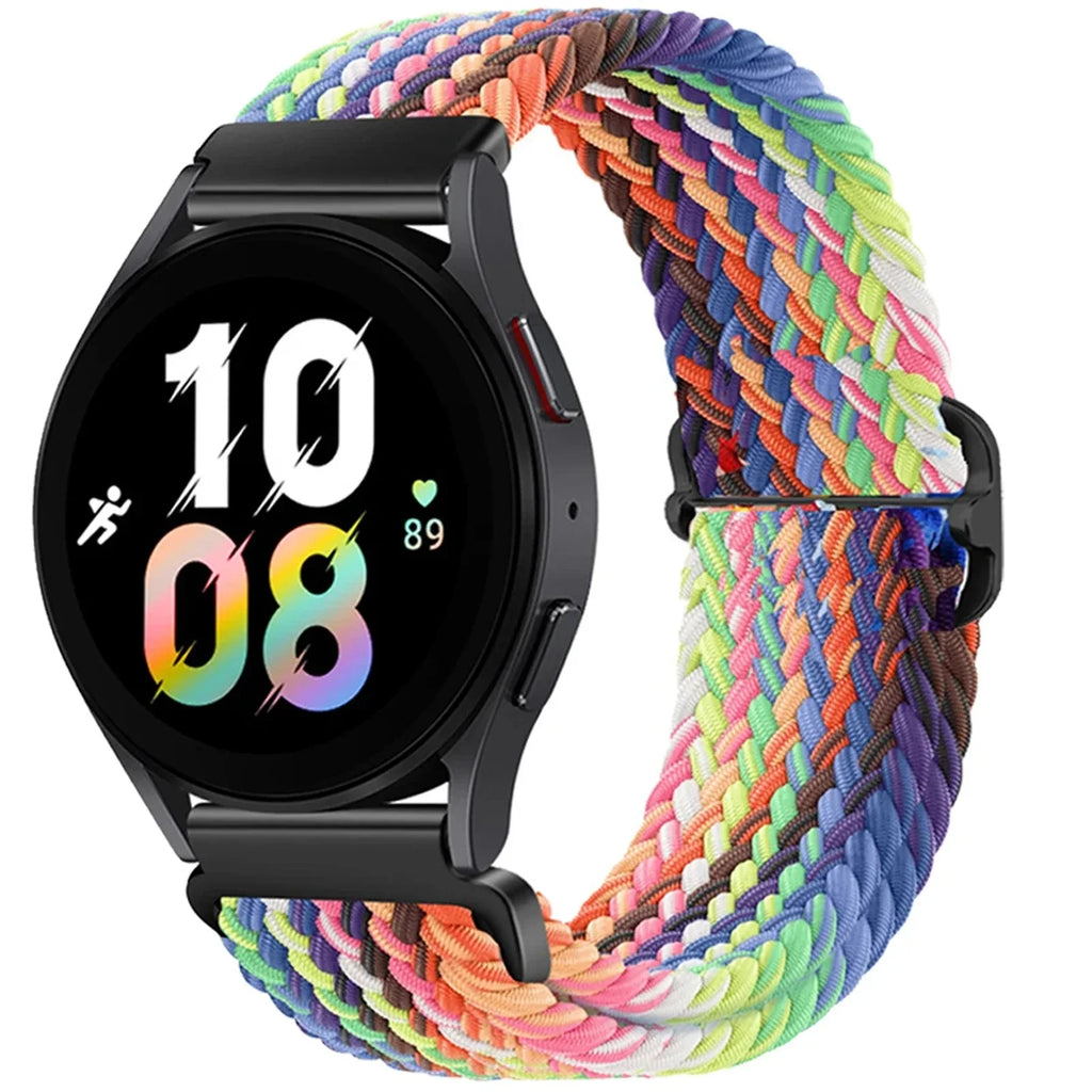 Nylon Strap for Samsung Galaxy Watch 7 6 5 4 40mm 44mm 6Classic 43/47mm 20mm 22mm Braided Solo Loop Band for Huawei Watch 3 4Pro