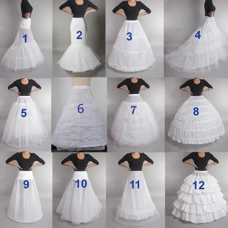 Petticoat Crinoline Slips Hoop Skirt Vintage Underskirt for Gown Dress