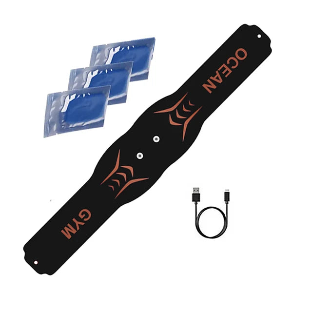 60CM Wireless EMS Muscle Stimulator Abdominal Trainer Belts Waist Trimmer Electric Body Massager Weight Loss For Men Women