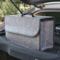 KKJOY Large anti Slip Car Trunk Organizer with Compartments for Boot Storage Tool and Accessory Keeping Use