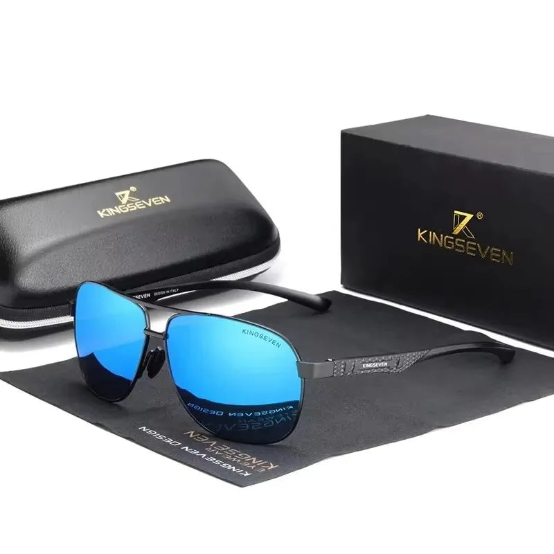 KINGSEVEN 2024 Polarized Men Aluminum Sunglasses UV400 Mirror Male Women for Men Fashion Eyewear Driving Sun Glasses