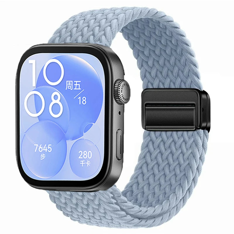 Magnetic Buckle Strap for Huawei Watch Fit 3/4/4 Pro Nylon Loop Bracelet Correa for Huawei Watch Fit 5/Fit 5 Pro Smart Wristband