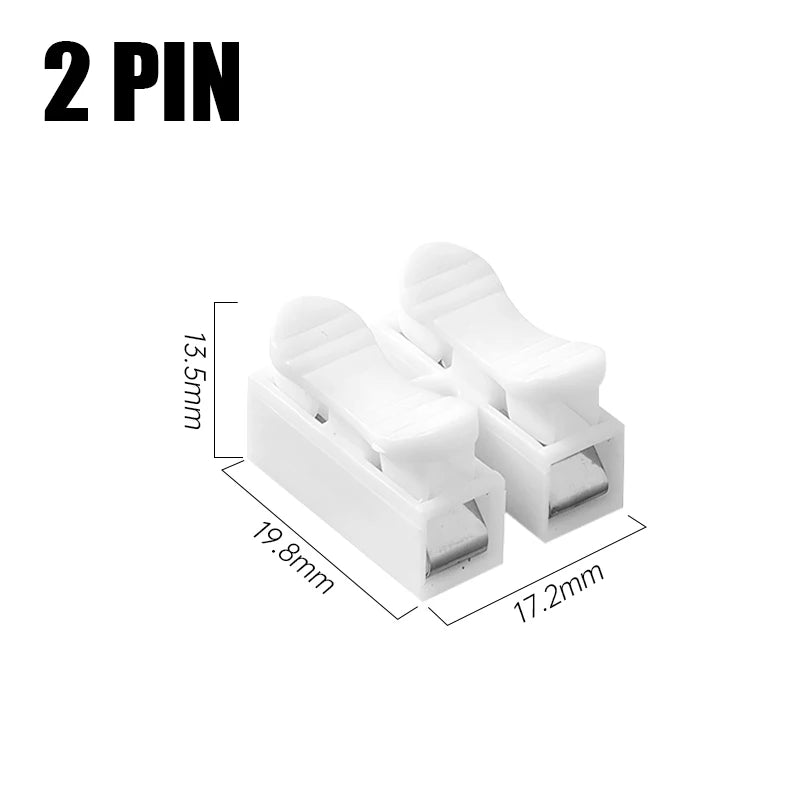 10/20/50pcs Quick Terminal Connector 1P 2P Cable Wire Connectors  Spring Wire Connection Terminals Terminal Block Connector