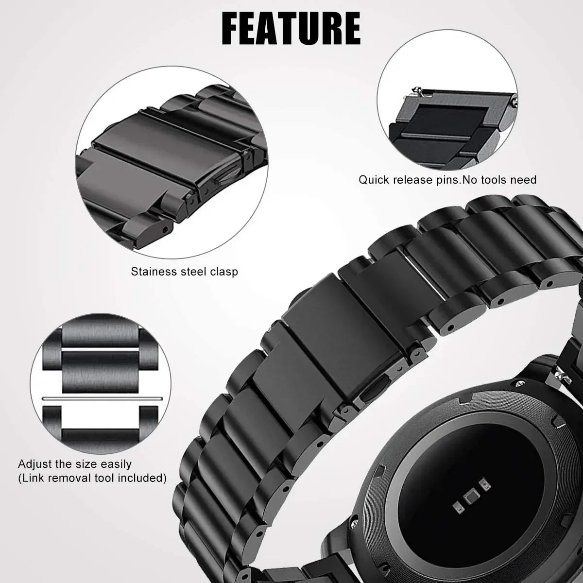 Watchband For Xiaomi Redmi Watch 5 Active Lite Bracelet Metal Strap Correa Stainless Steel Replacement 22mm Band straps accesori
