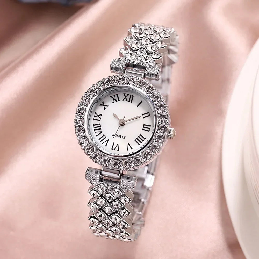 Fashion Women's Watches Simple Starry Sky Dial Luxury Quartz Watch Women Clock Gold Pointer Wristwatch for Women Boxless