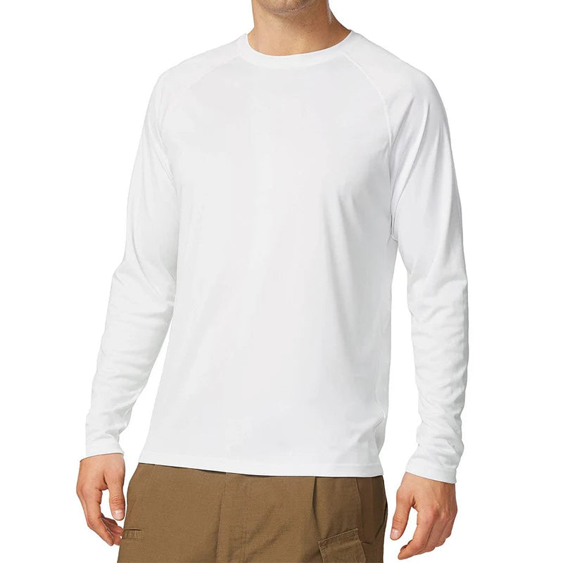 Men's Sun Protection shirts Summer UPF 50+ Long Sleeve Quick Dry Men Shirts Breathable Hiking Fish Performance Tops UV-Proof